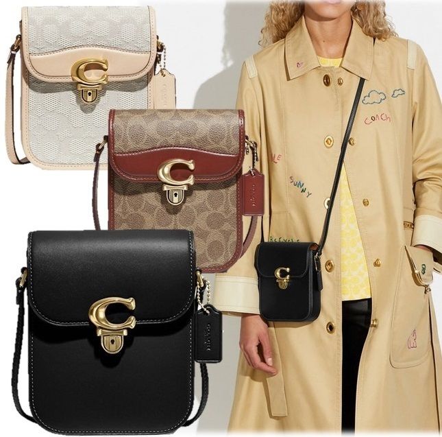 Coach シグネチャー レザー 2WAY ショルダー クロスボディー (Coach