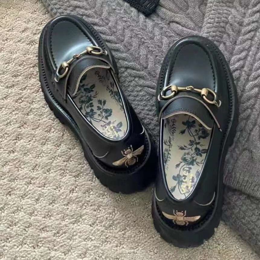 GUCCI】グッチ ホースビット ローファー レザー ラグソール (GUCCI