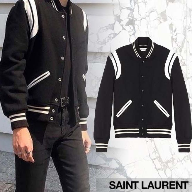 SAINT LAURENT】テディジャケット スタジャン (Saint Laurent