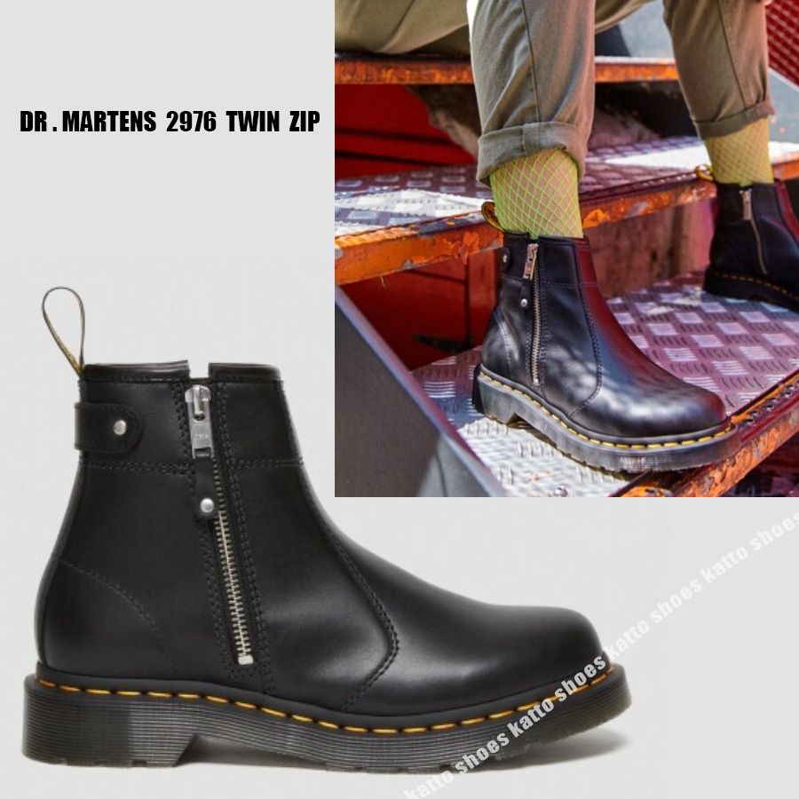 Dr Martens☆2976 TWIN ZIP☆CHELSEA BOOT☆BLACK WANAMA (Dr.Martens