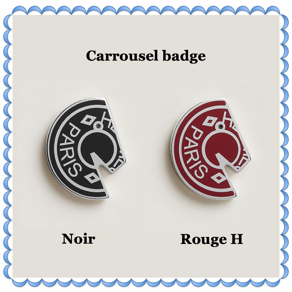 HERMES メンズ ピンバッジ Carrousel badge 直営店ラッピング (HERMES