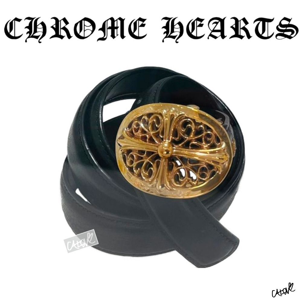 ◇希少＋クロムハーツ＋【フローラルクロス/ベルト】22Kゴールド