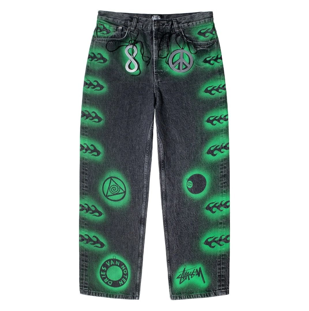 ☆関税込☆Stussy x Dries Van Noten Hand Stencilled Jean☆ (STUSSY