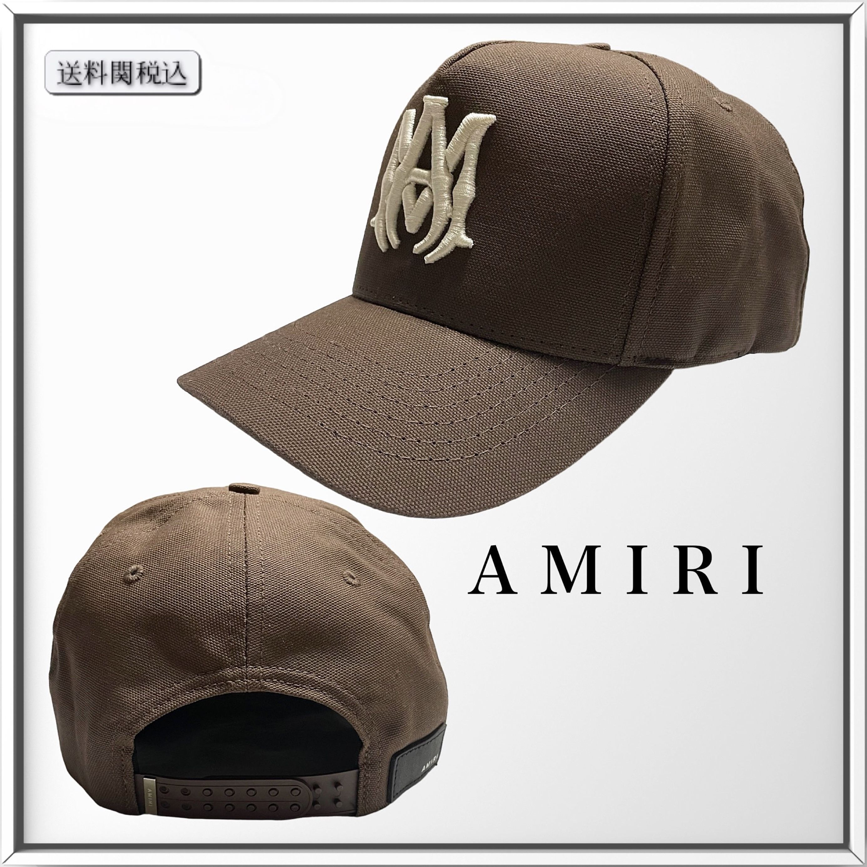 AMIRI ロゴ エンブロイダリー コットン ベースボールキャップ (AMIRI