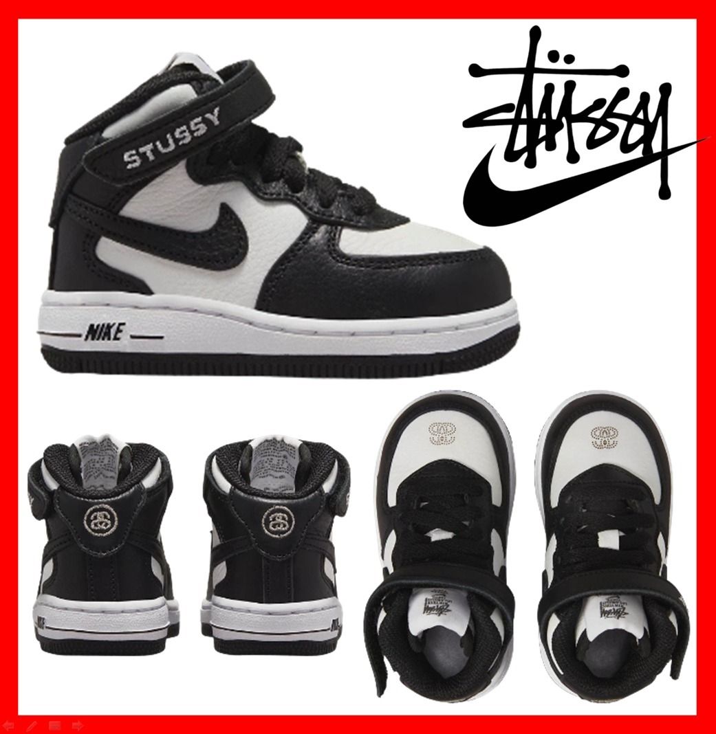 ☆【STUSSY】☆(TD)Nike x Stussy Air Force 1 '07 Mid SP☆9-16