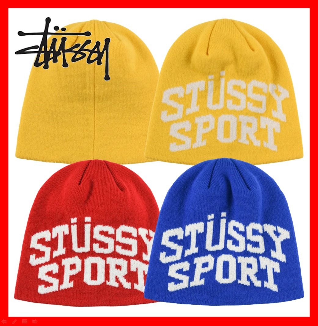 ☆韓国の人気☆【STUSSY】☆SPORT JACQUARD SKULLCAP BEANI.E