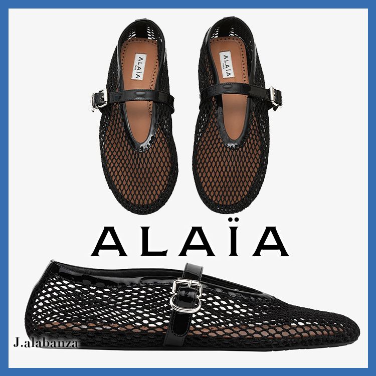 アライア☆フィッシュネットバレエシューズ (ALAIA/フラットシューズ