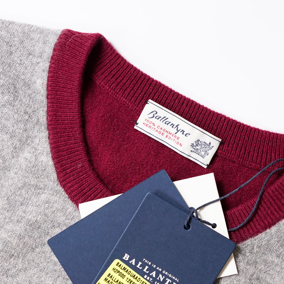 復刻タグカシミヤ100/BALLANTYNE限定バランタインニットセータ