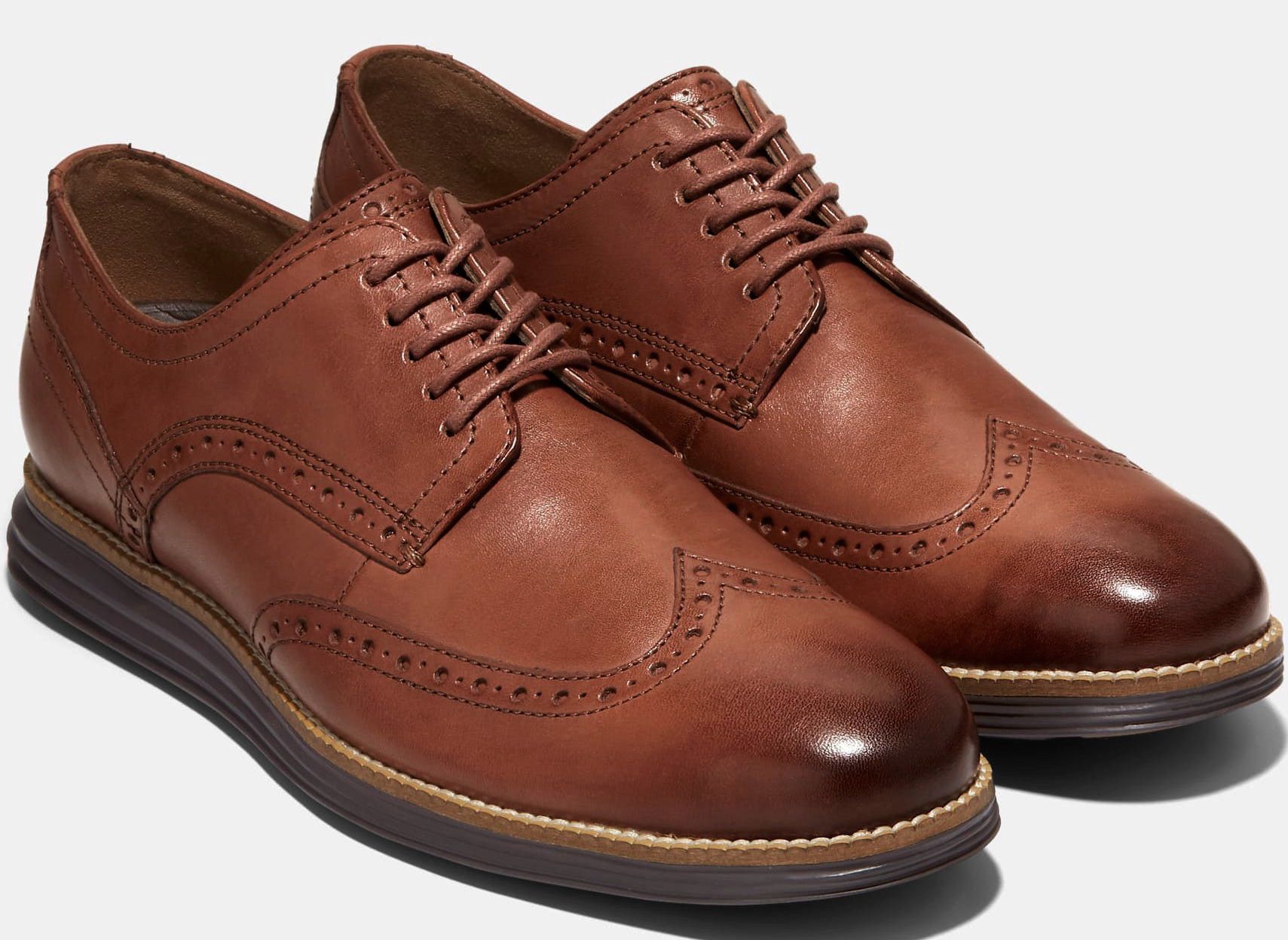 Cole Haan ビジネススニーカー ウィングチップ ブラウン (Cole Haan