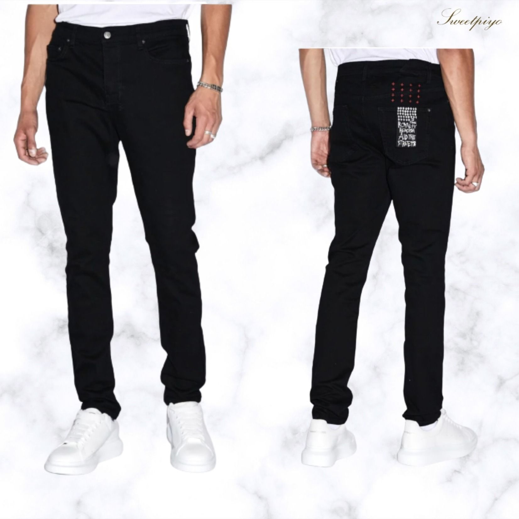 KSUBI スビ☆チッチ レイドブラック ジーンズ タグ スリムタイプ