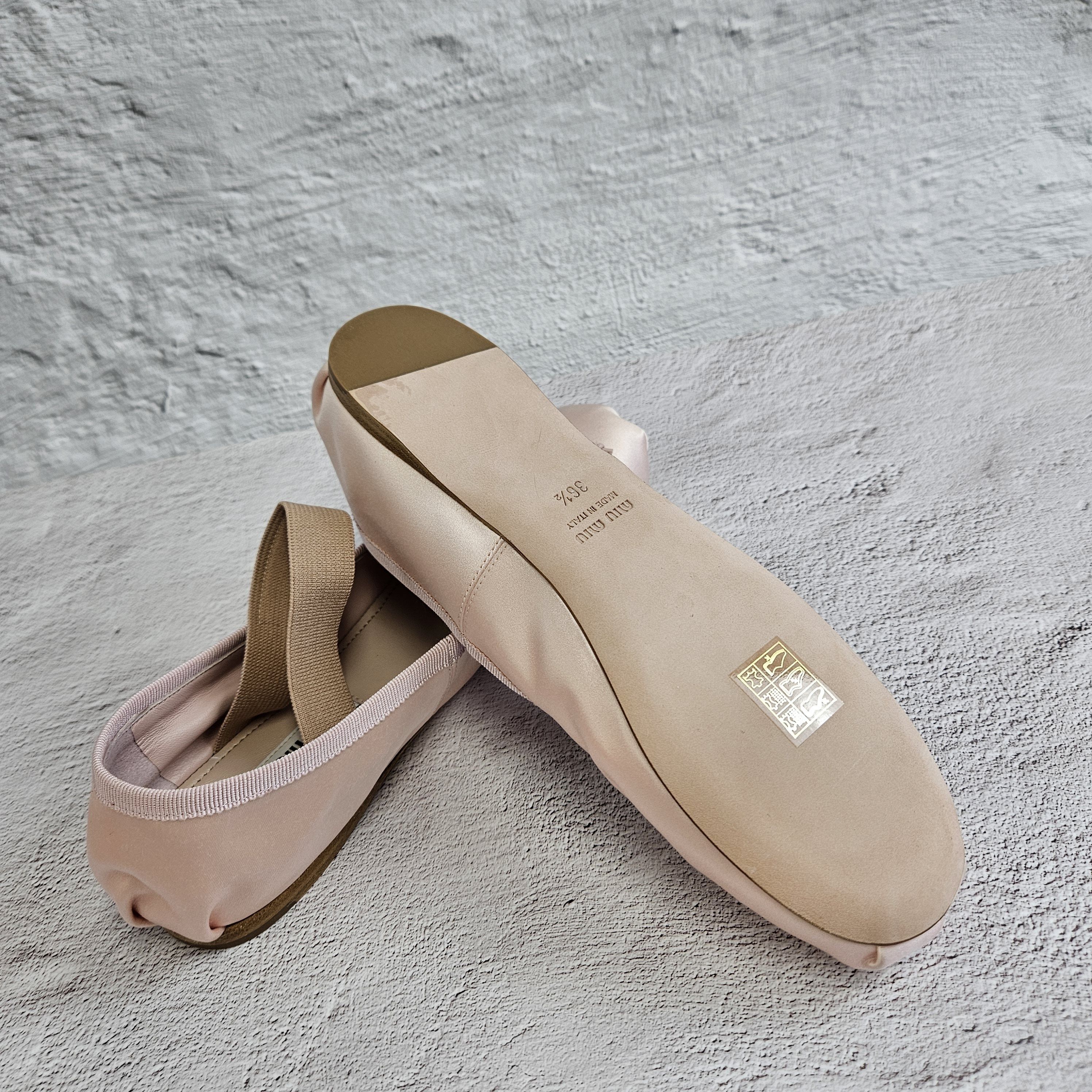 ☆関税込☆MIU MIU☆ミュウミュウ サテンバレリーナ シューズ