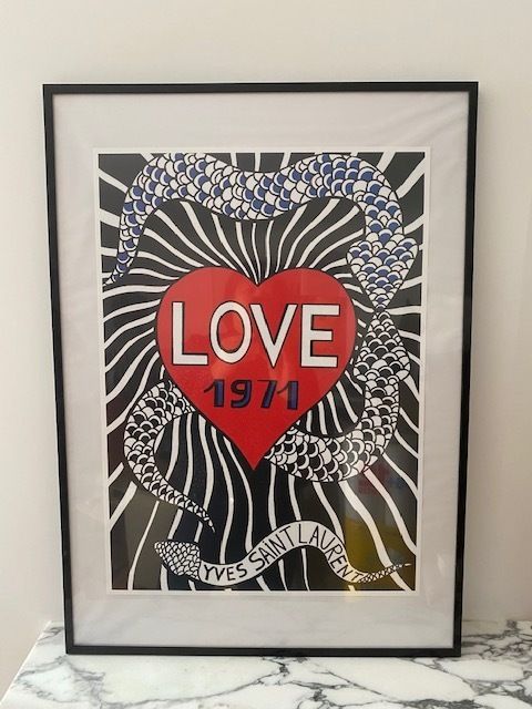 musee yves saint laurent paris ポスター☆Love 1971 (Musee Yves