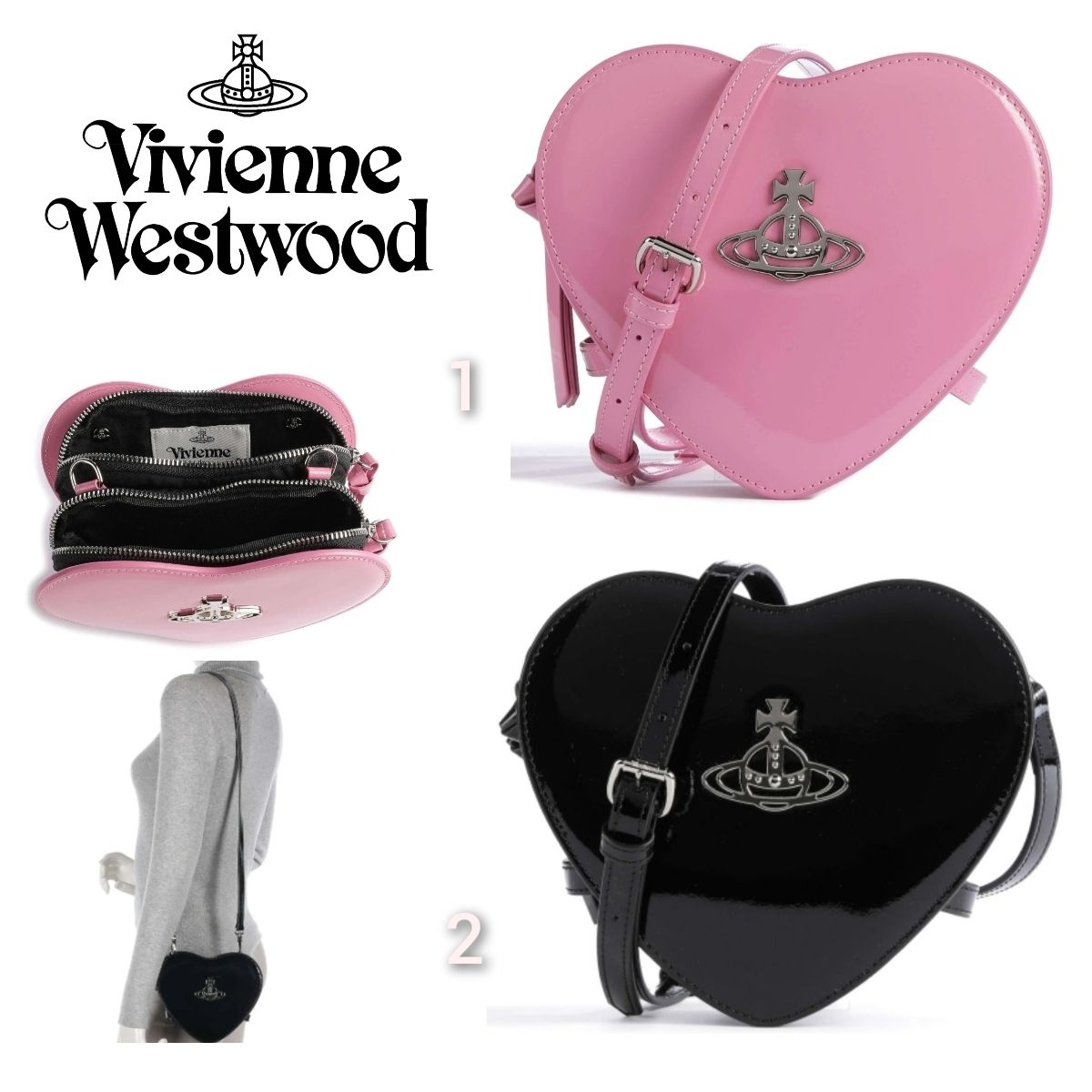 希少☆Louise/Orb【送込VivienneWestwood】ハート型CB Bag☆桃黒