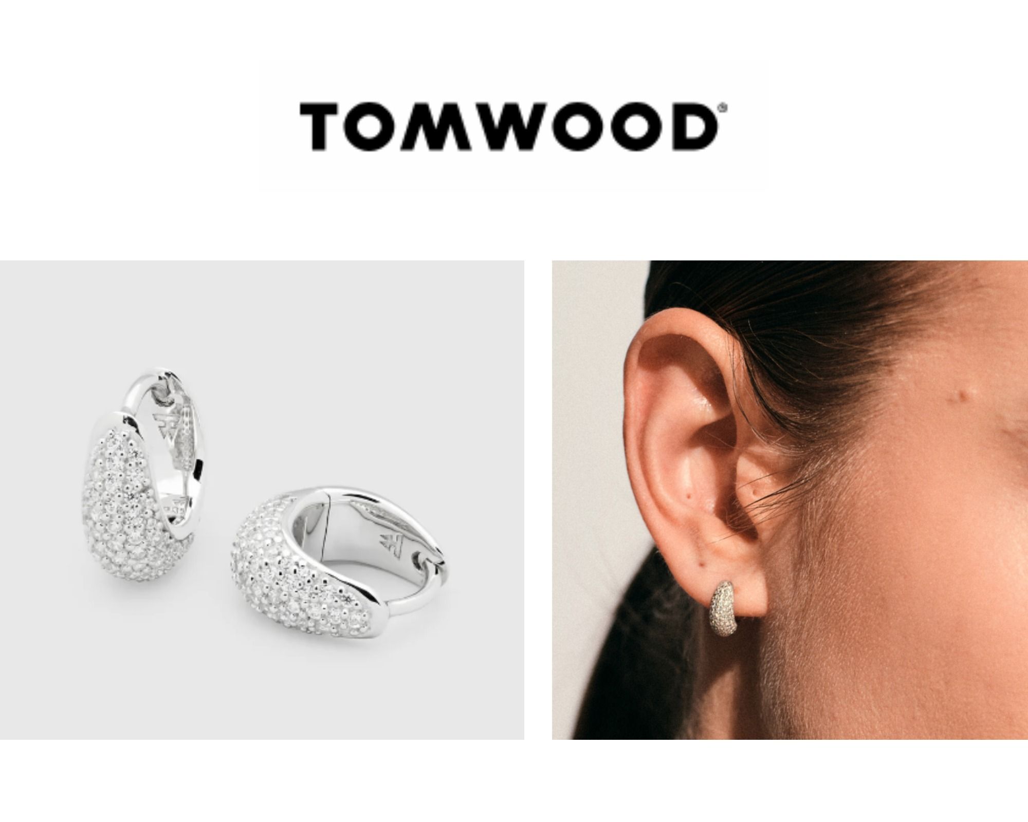 Tom Wood】Ice Huggies Pave/ピアス /ユニセックス (Tom Wood/ピアス