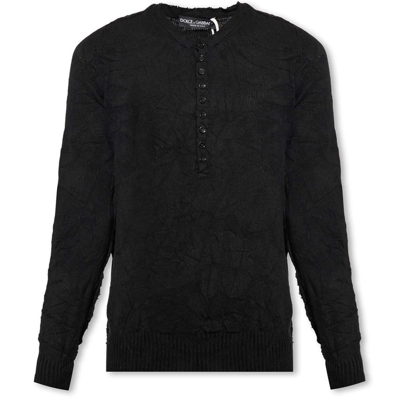 ドルガバ ヘンリーネックニット 46 シルク カシミア Dolce &