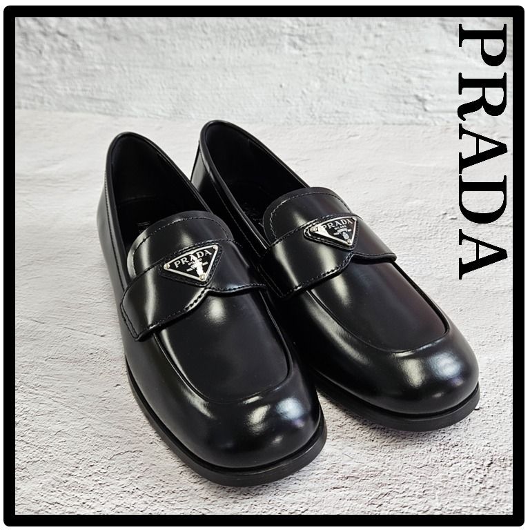 ☆関税込☆PRADA☆ブラッシュドレザー ローファー レディース☆ (PRADA