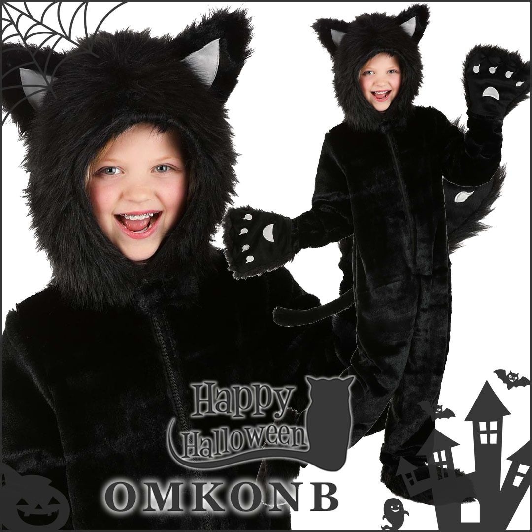 国内発送・関税込】ハロウィン☆キッズ☆黒猫コスチューム (子供用