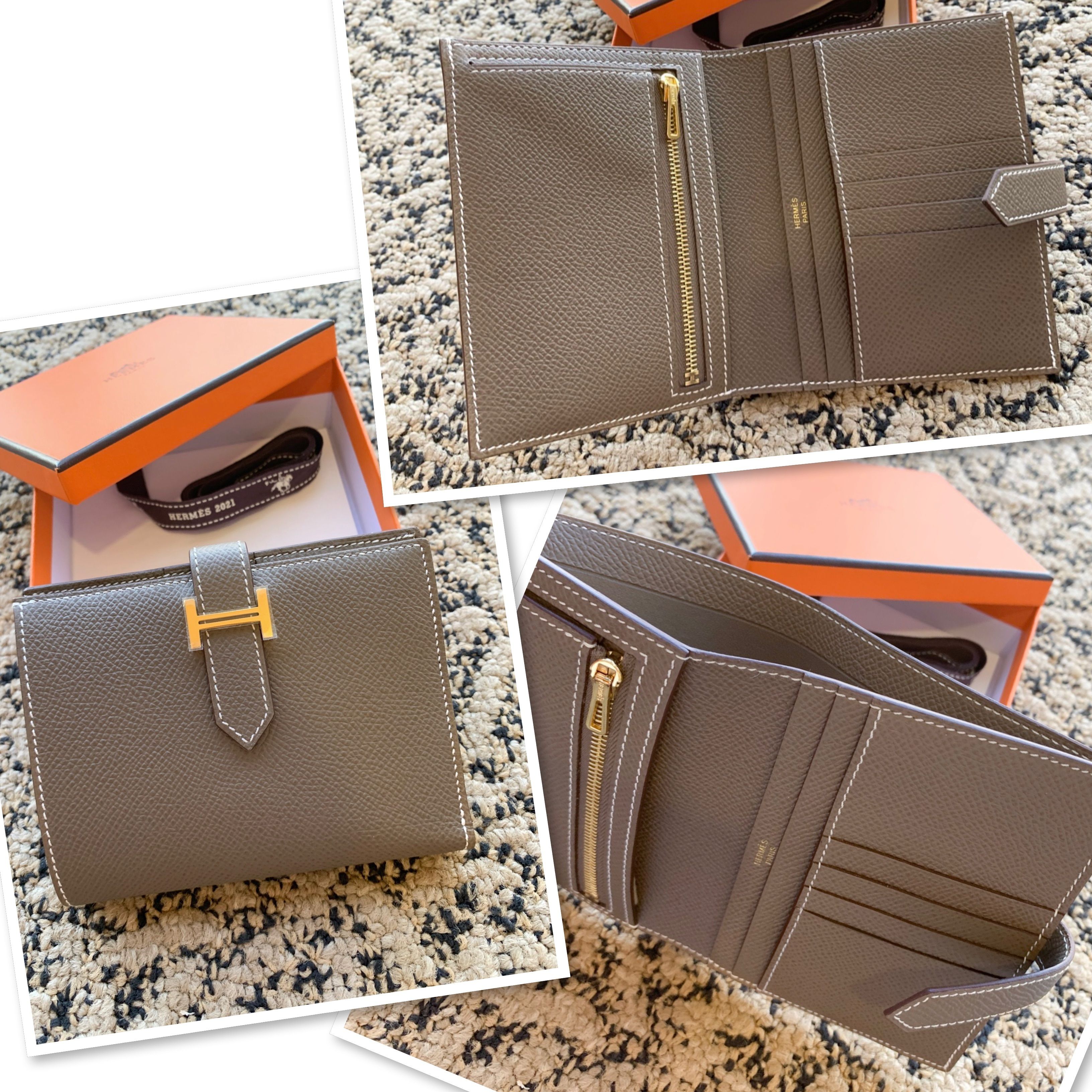 エルメス べアンコンパクト エトゥープ Etoupe エプソン (HERMES