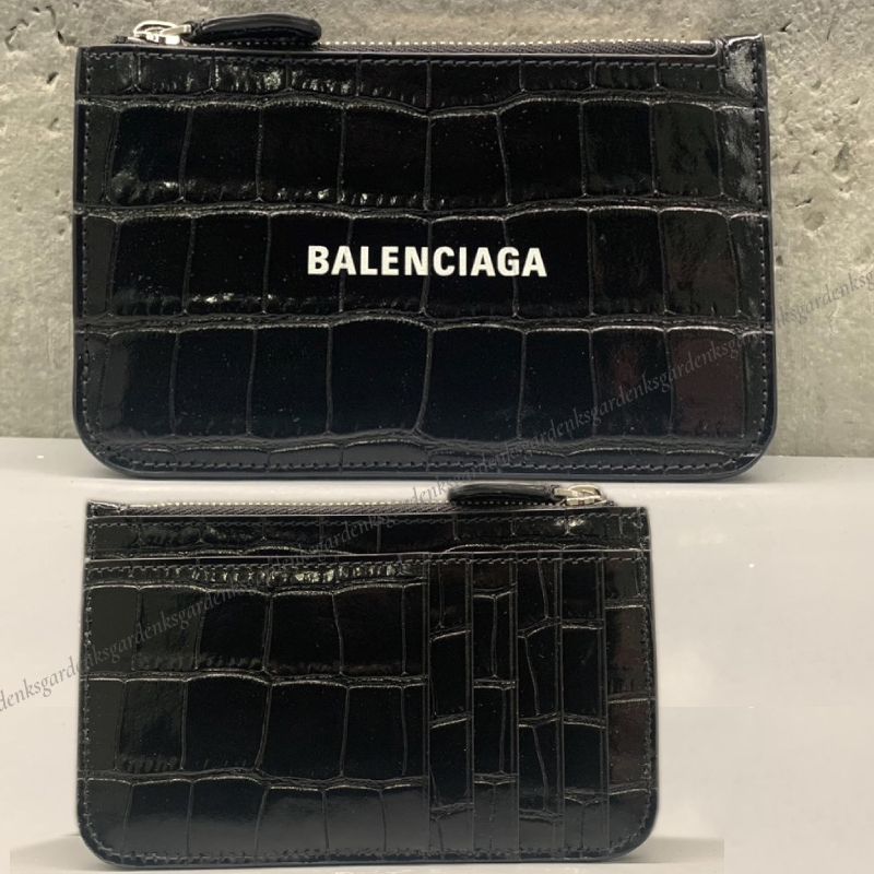 すぐ届く！BALENCIAGA CASH カードホルダー クロコダイル型押し