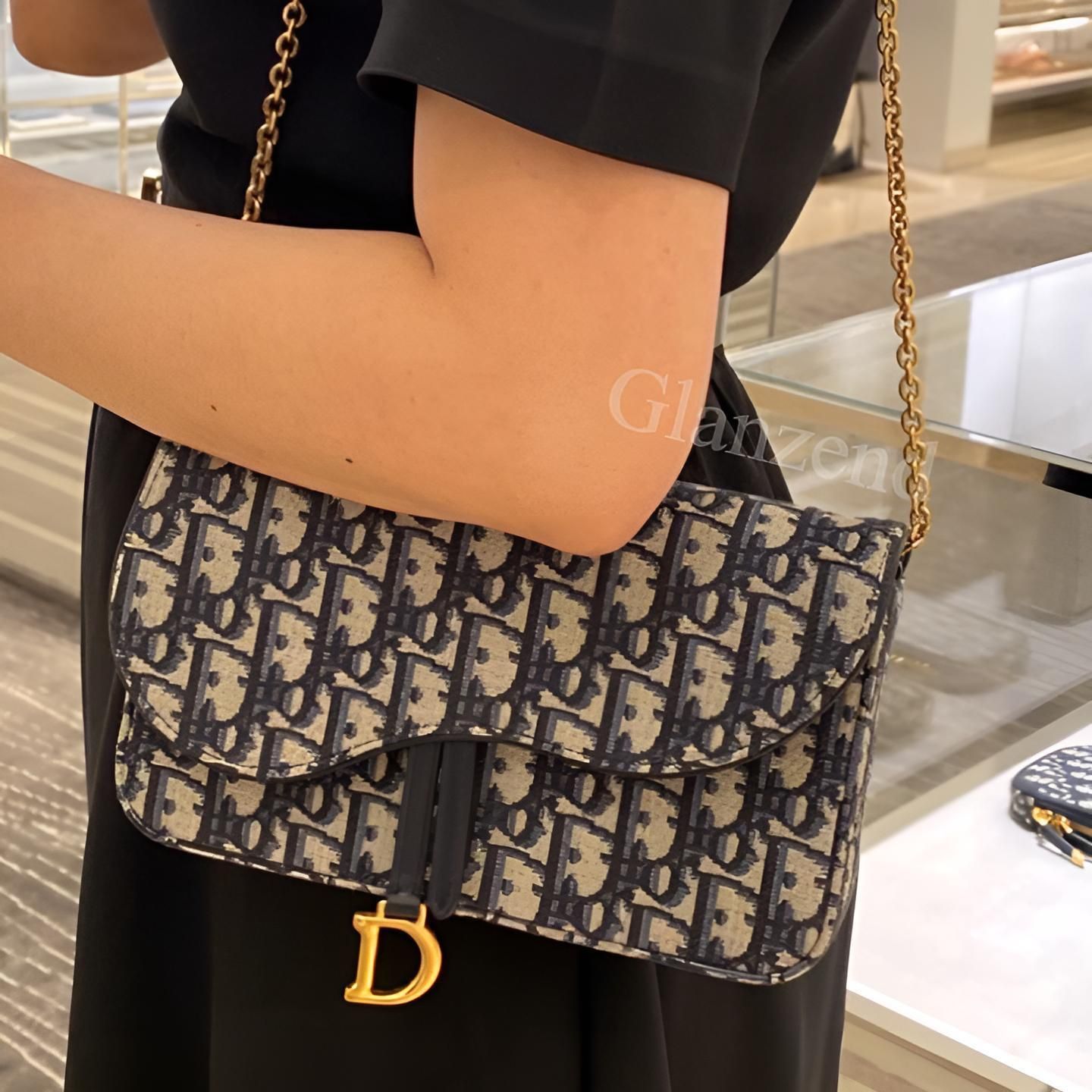 最強に可愛い♪【Dior】《SADDLE》オブリーク チェーンポーチ (Dior