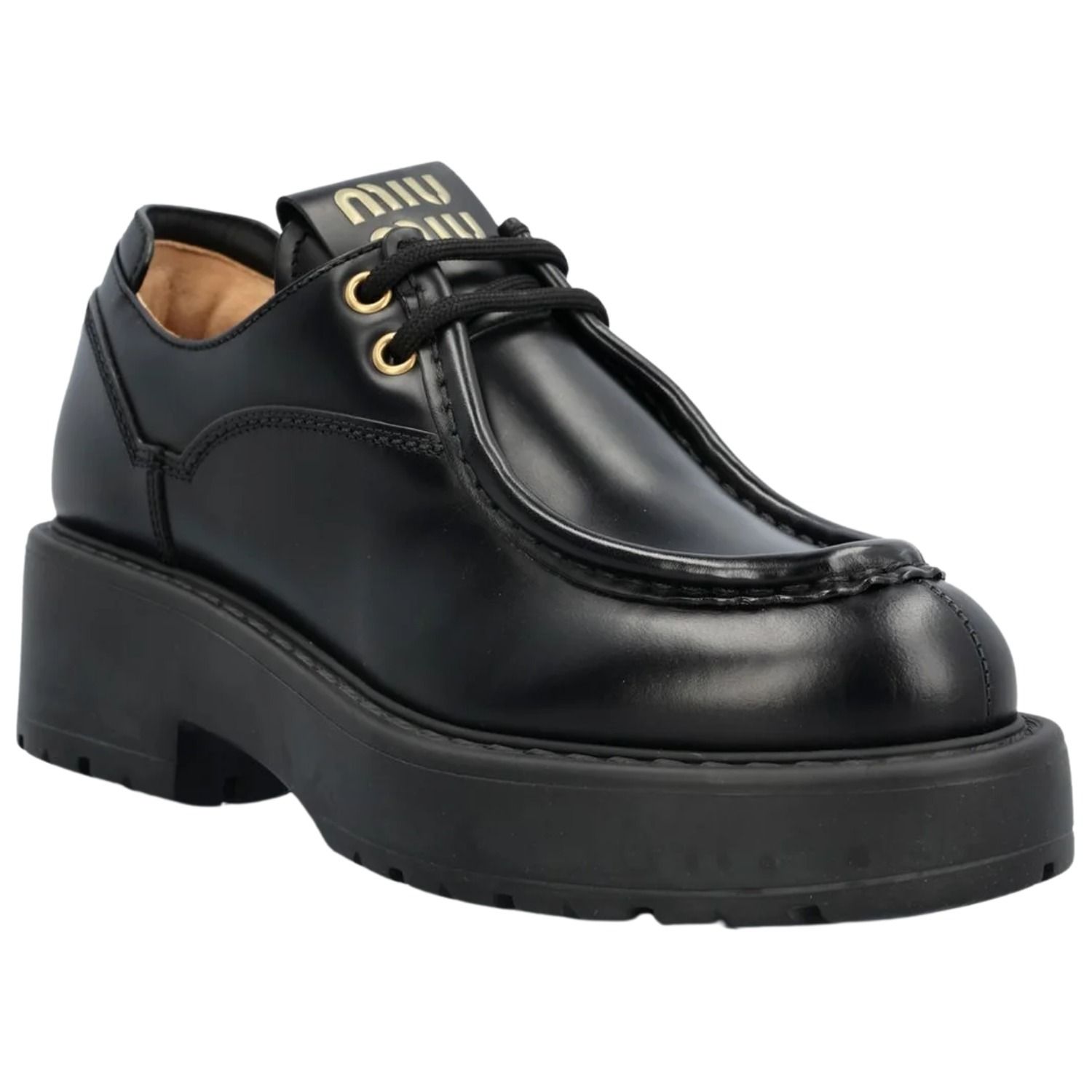 MIU MIU ミュウミュウ fume レースアップ レザー Shoes シューズ