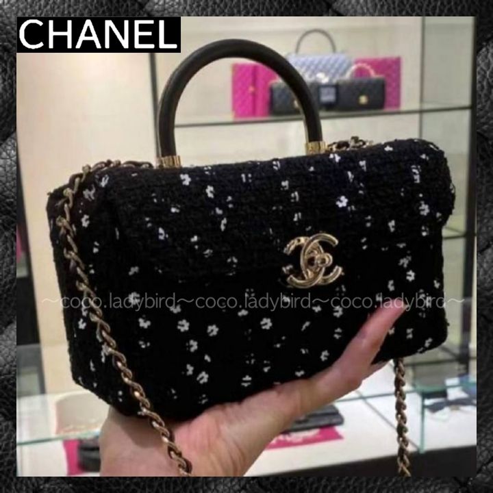 ☆23K 23/24AW ツイード×スパンコール☆ CHANEL ボックスバッグ
