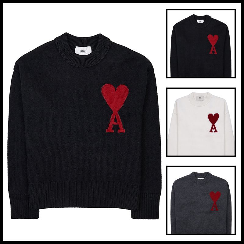 ☆送料関税込☆AMI PARIS RED ADC プルオーバー セーター (AMI PARIS