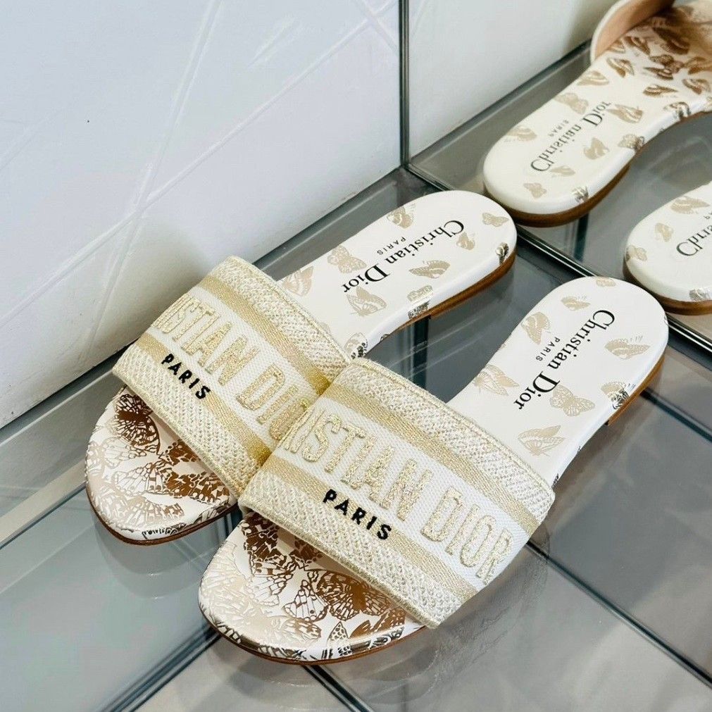 DIOR】定番人気◎ディオールDWAY スライド フラットサンダル (Dior