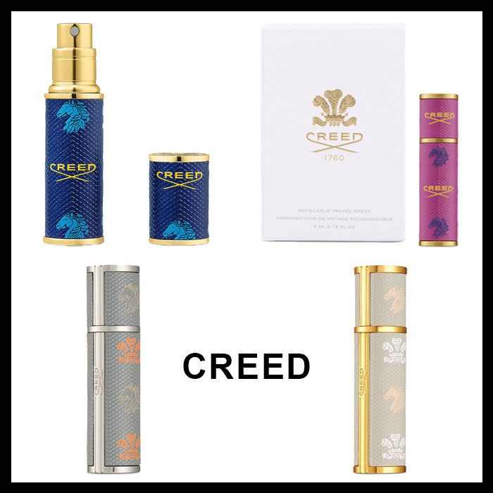 CREED】UK発 ロゴ レザー トラベル 香水 アトマイザー 4色 5ml (CREED