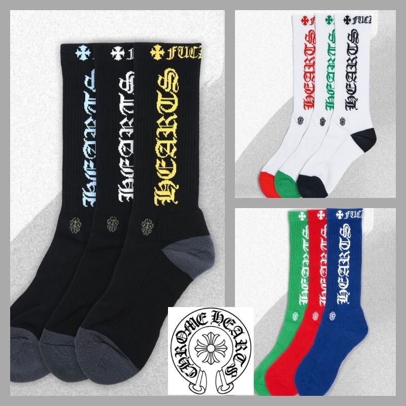 クロムハーツ】CH LOGO 靴下 ☆3色セット ☆ 男女兼用 (CHROME HEARTS