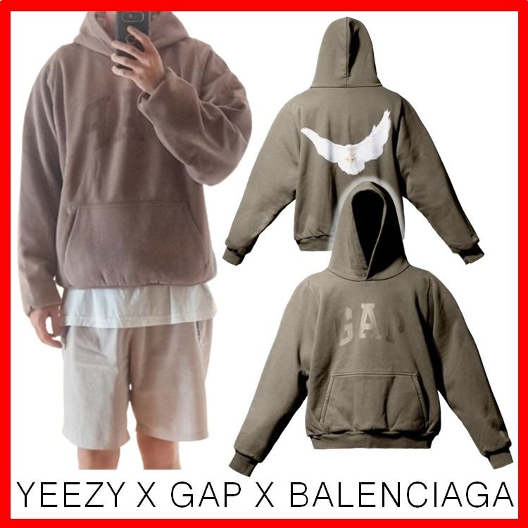 ☆人気☆Yeezy Gap By Balenciaga Dove Shrunken Hoodie BEIGE☆ (GAP