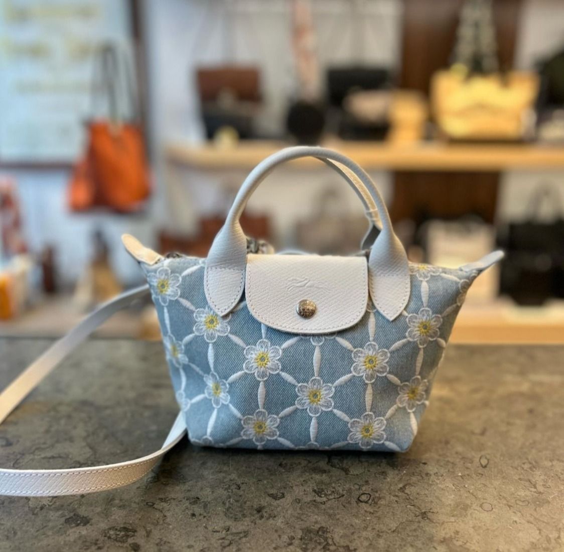 2024*限定【国内発送】Longchamp*花柄刺繍 bag xs (Longchamp