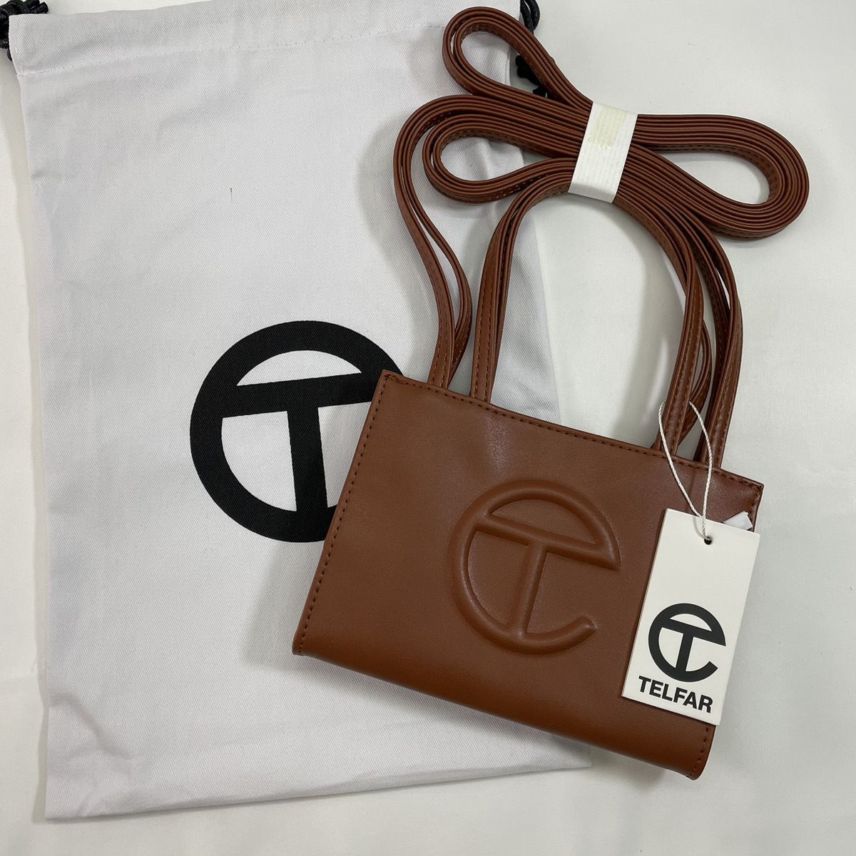 Telfar テルファースモール ショッピングバッグ ブラウン (Telfar