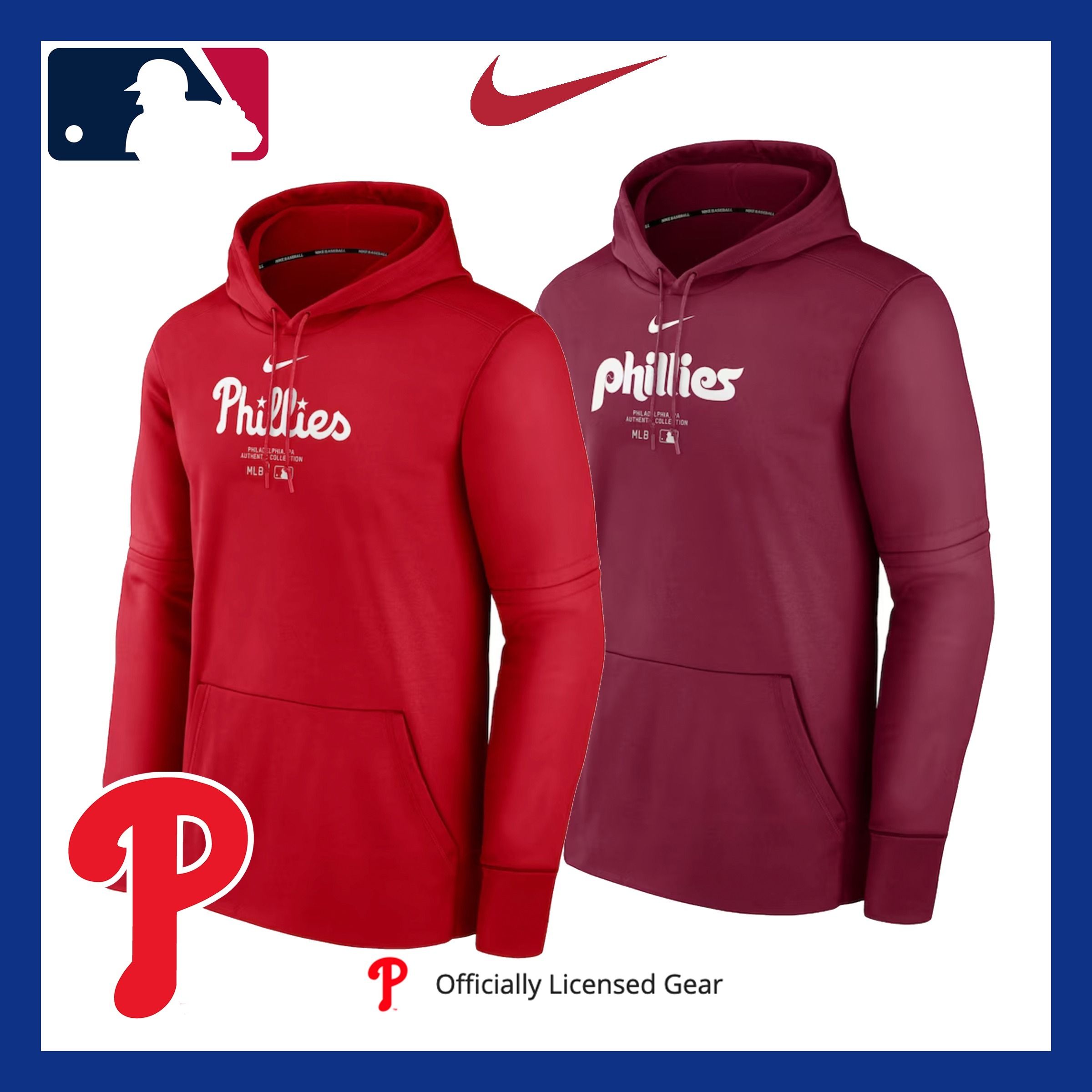 ナイキ】2024 MLB フィリーズ公式 ゲームパーカー 選手着用☆ (Nike