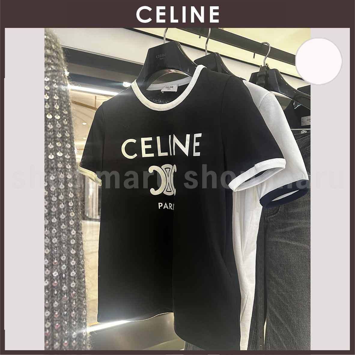 CELINE◇直営/正規店◇セリーヌ パリ T シャツ (CELINE/Tシャツ