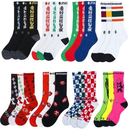 関税込 Chrome Hearts クロムハーツ ソックス 3足セット 靴下 (CHROME