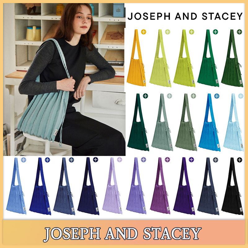 JOSEPH&STACEY】Mサイズ☆ラッキープリーツニットバッグ 20色