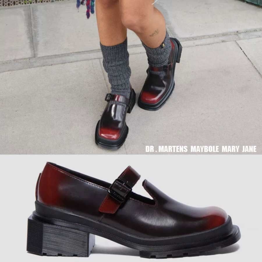 Dr Martens☆MAYBOLE メリージェーン☆BLACK+CHERRY RED (Dr.Martens