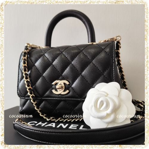 待望のミニ】大人気シャネル ココハンドル│新作ミニバッグ 黒 (CHANEL