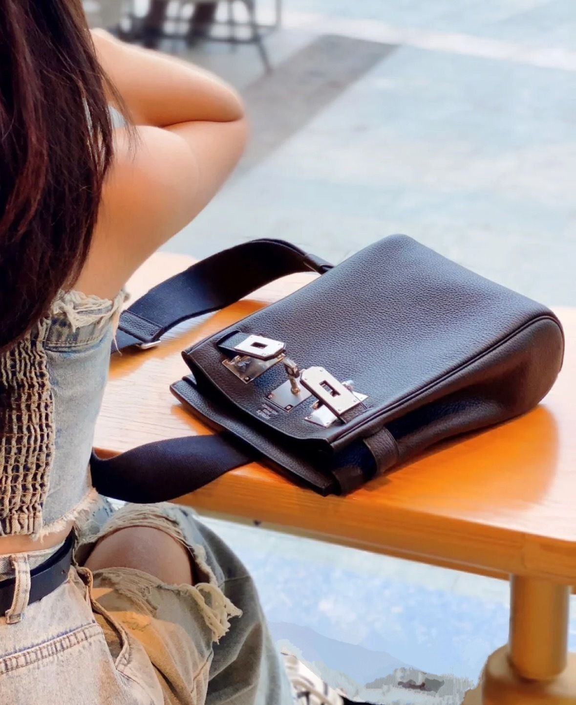 入手困難 Noir】HERMES Hac a Dos アッカド バッグ (HERMES/ショルダー