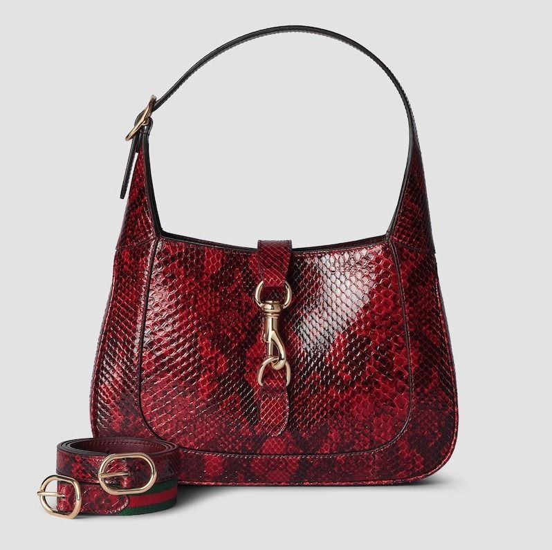 25新作 グッチ ジャッキー スモール パイソン ショルダーバッグ (GUCCI