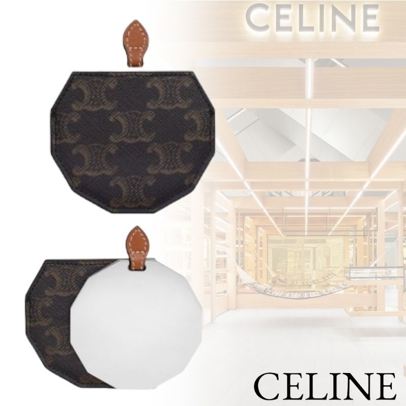 CELINE セリーヌ トリオンフ キャンバス カバー入り ミラー 手鏡