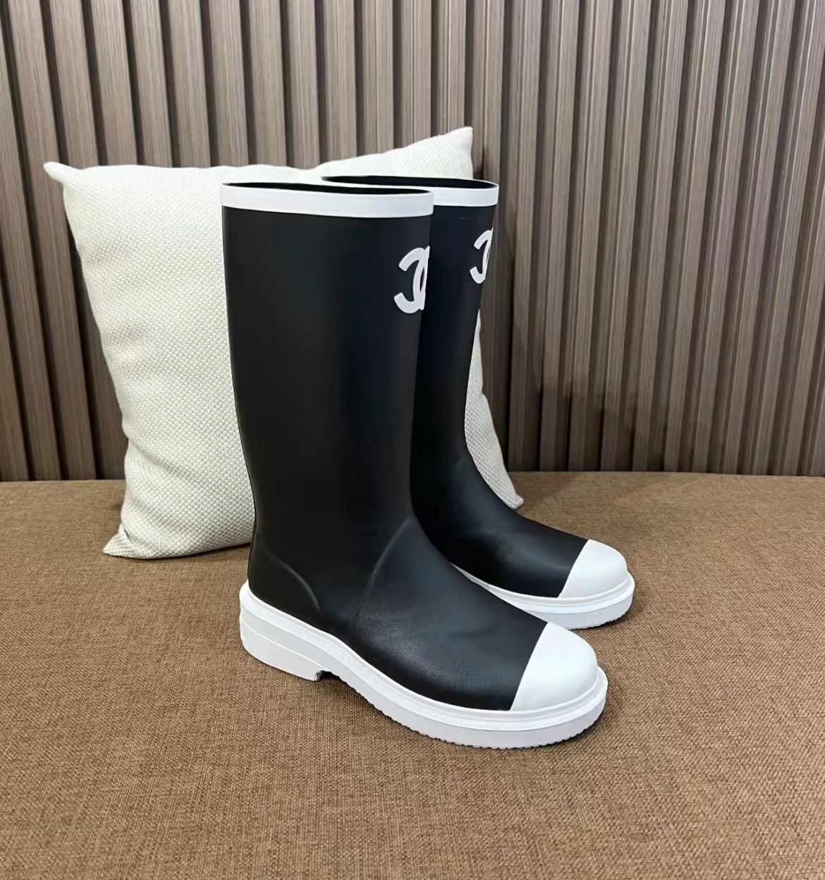 売れ筋商品☆【CHANEL シャネル】ロングブーツ レインブーツ (CHANEL