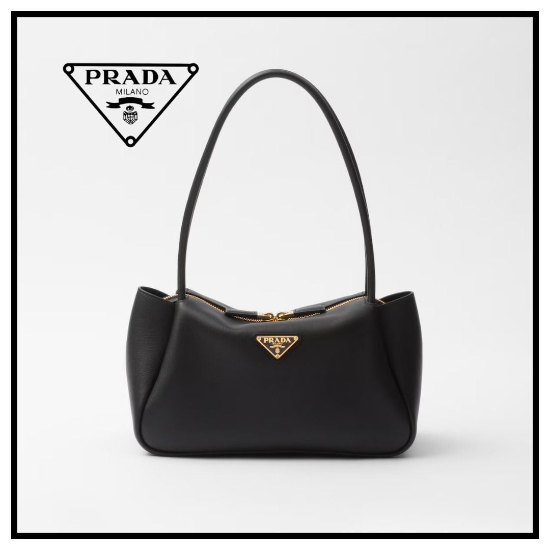 PRADA】ダーリン ミディアム レザー ショルダーバッグ☆黒 (PRADA