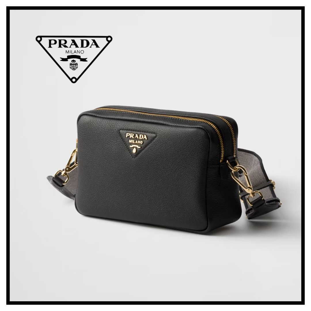 PRADA】ヴィッテロダイノソフトレザー スモール バッグ☆黒 (PRADA