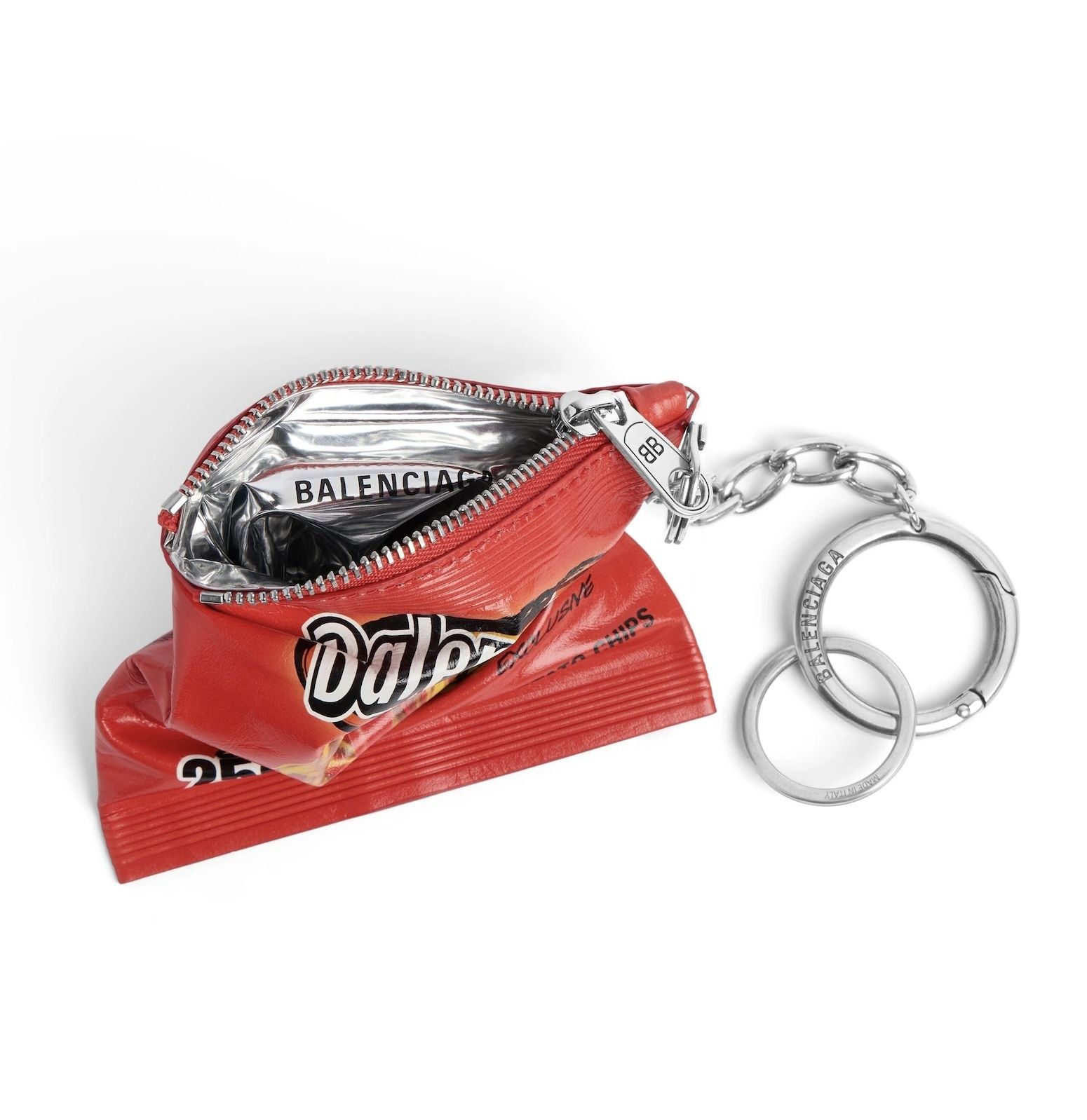 25SS BALENCIAGA CHIPS キーリング チャーム レザー ロゴ (BALENCIAGA