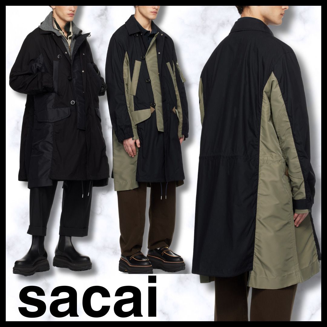 送料関税込♢sacai サカイ ナイロンツイルミリタリーコート (sacai