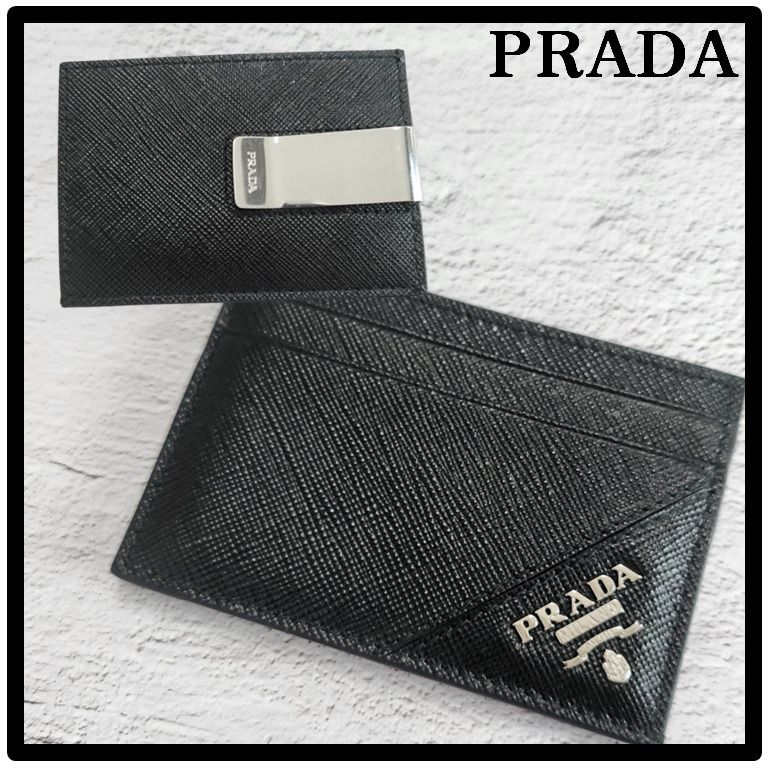 ☆関税込☆PRADA☆サフィアーノ マネークリップ カードケース☆ (PRADA