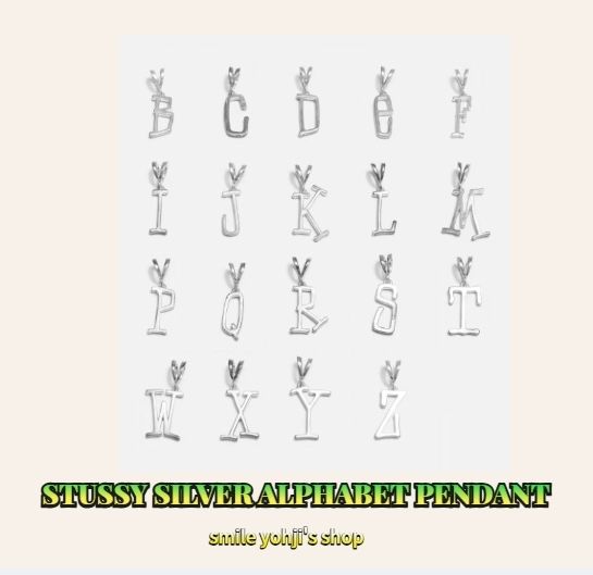 ☆25SS☆STUSSY SILVER ALPHABET PENDANT (STUSSY/ネックレス