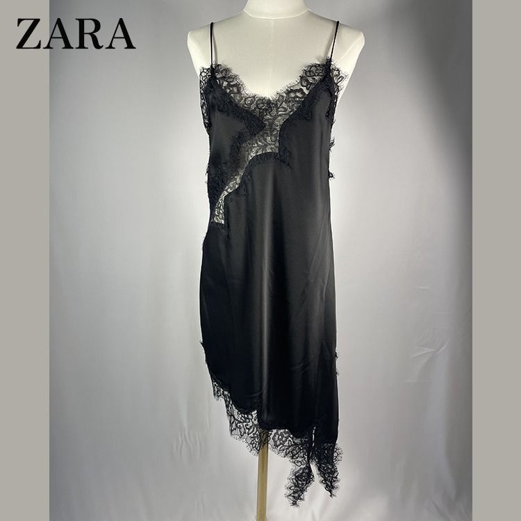 ZARA】ZW COLLECTION アシンメトリーレースワンピース (ZARA